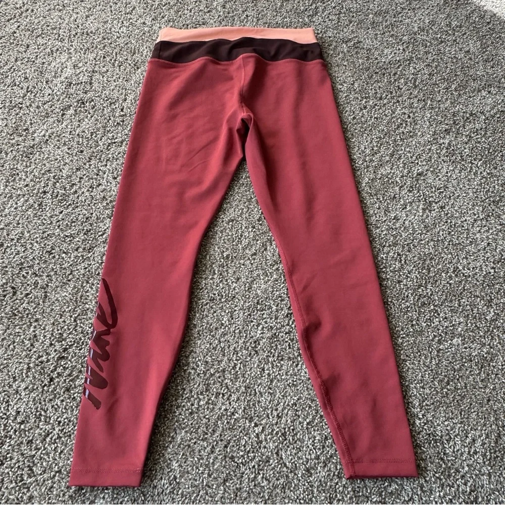 NIKE Dri Fit Epic Luxe‎ Running Tights Size M Red 7/8